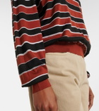 Prada Striped silk polo shirt