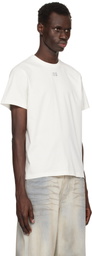 GANNI Off-White Relaxed Rhinestone T-shirt