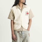Drôle de Monsieur Men's Havana Embroidered Cardigan in Off White