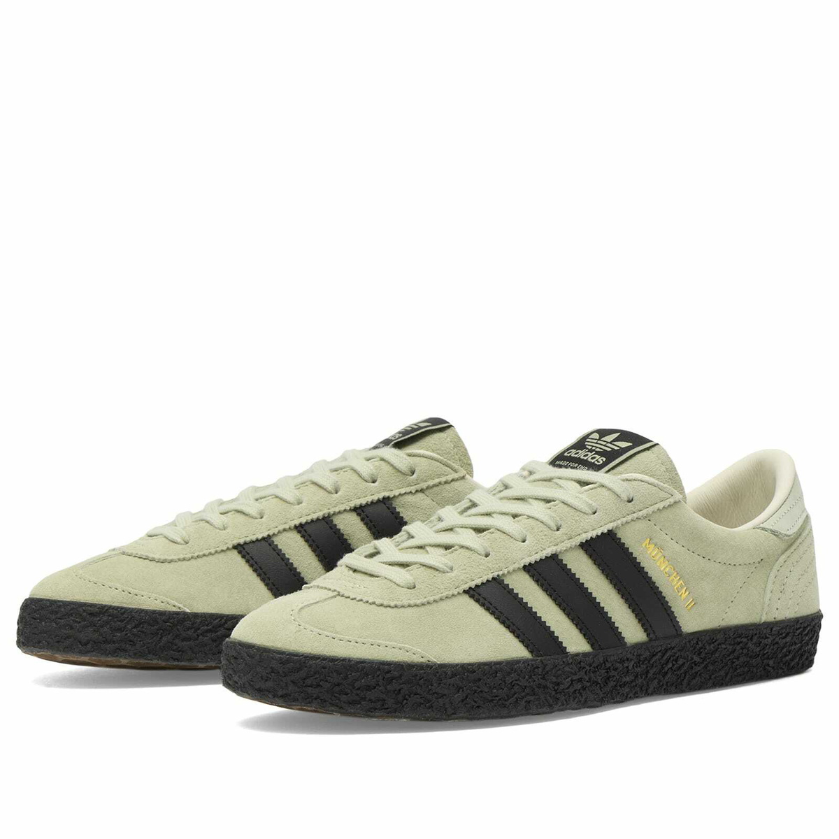 END. x Adidas Men's Munchen II SPZL Sneaker in Halo Green/Core Black