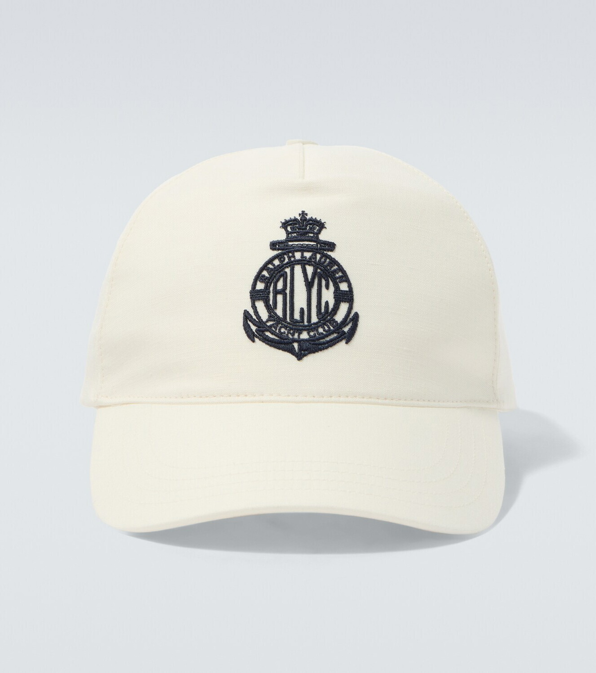Ralph Lauren Purple Label Logo silk and linen canvas baseball cap