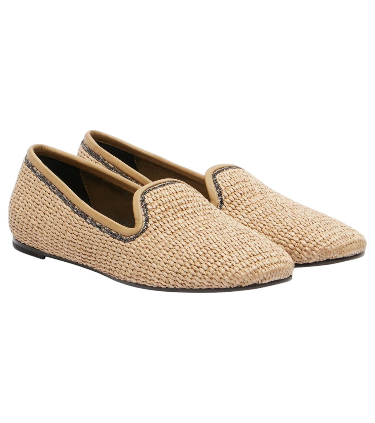 Brunello Cucinelli Shearling-trimmed suede loafers Brunello