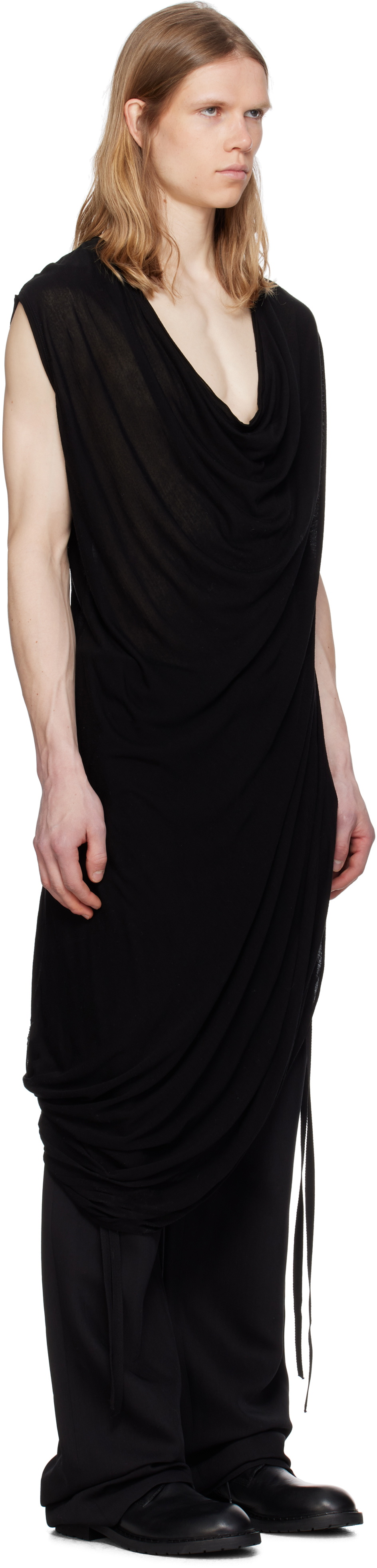 トップス JULIUS DRAPE TOP ver.2 BLACK Julius Black Drape Top Julius