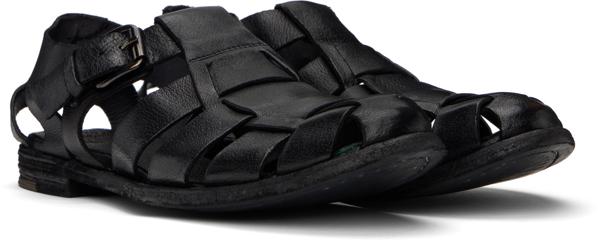 サンダル OFFICINE CREATIVE Men Sandals LOCUARCH521IGNIS1000 Black Men's Black Leather Sandals: ARCHIVE 521 – Officine Creative