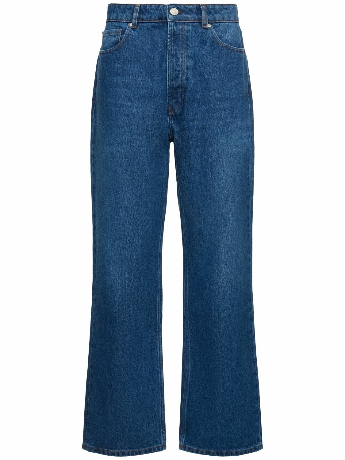 AMI PARIS - Loose Cotton Denim Jeans AMI