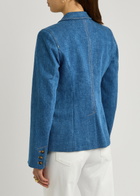 Paige Candace Stretch-denim Blazer Blue