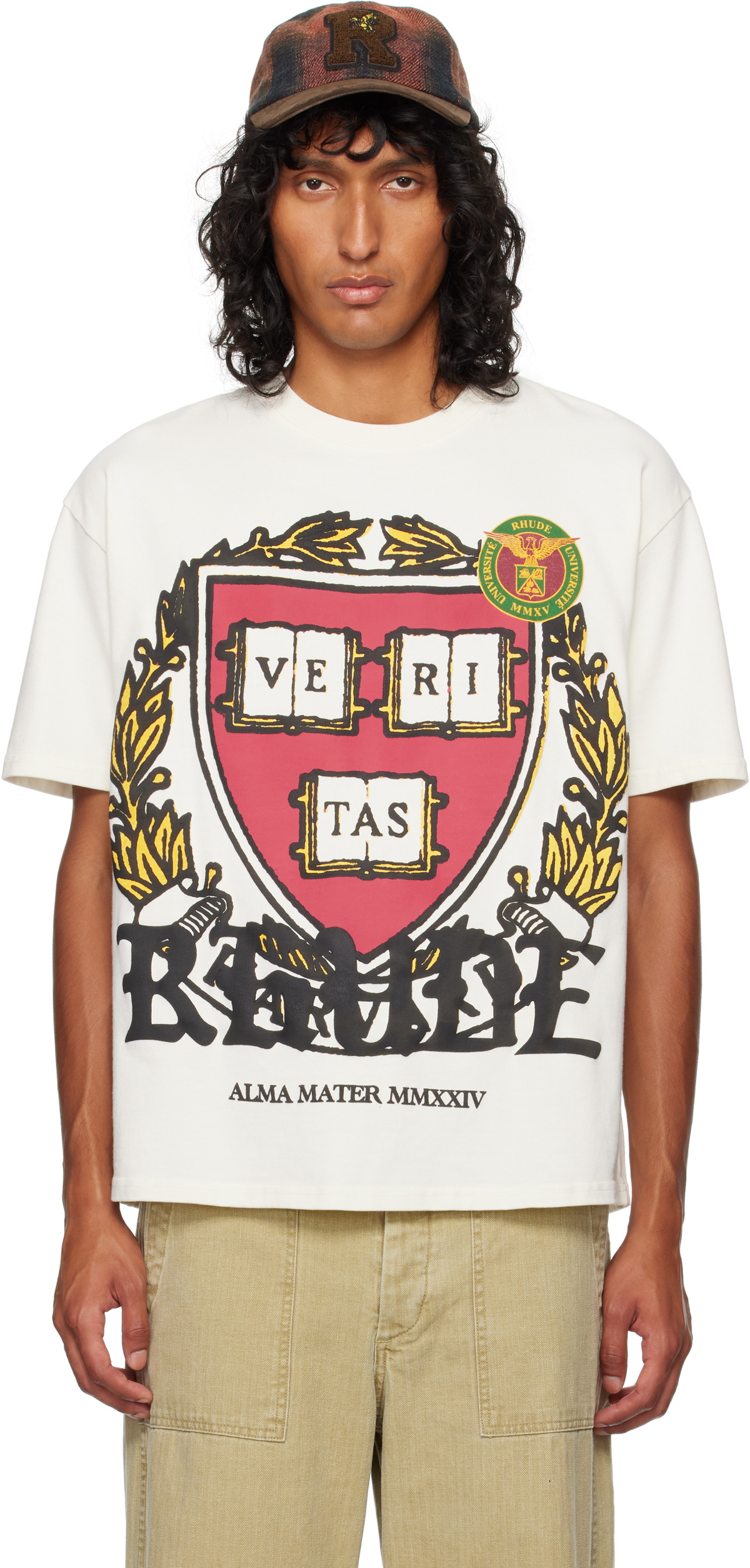 【関税込み】Rhude ホワイト Runway Script Tシャツ Rhude Runway Script - Vintage White – Kith