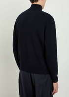 Allude Turtle-neck Wool and Cashmere-blend Cardigan Black