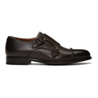 Ermenegildo Zegna Brown Double Monkstraps