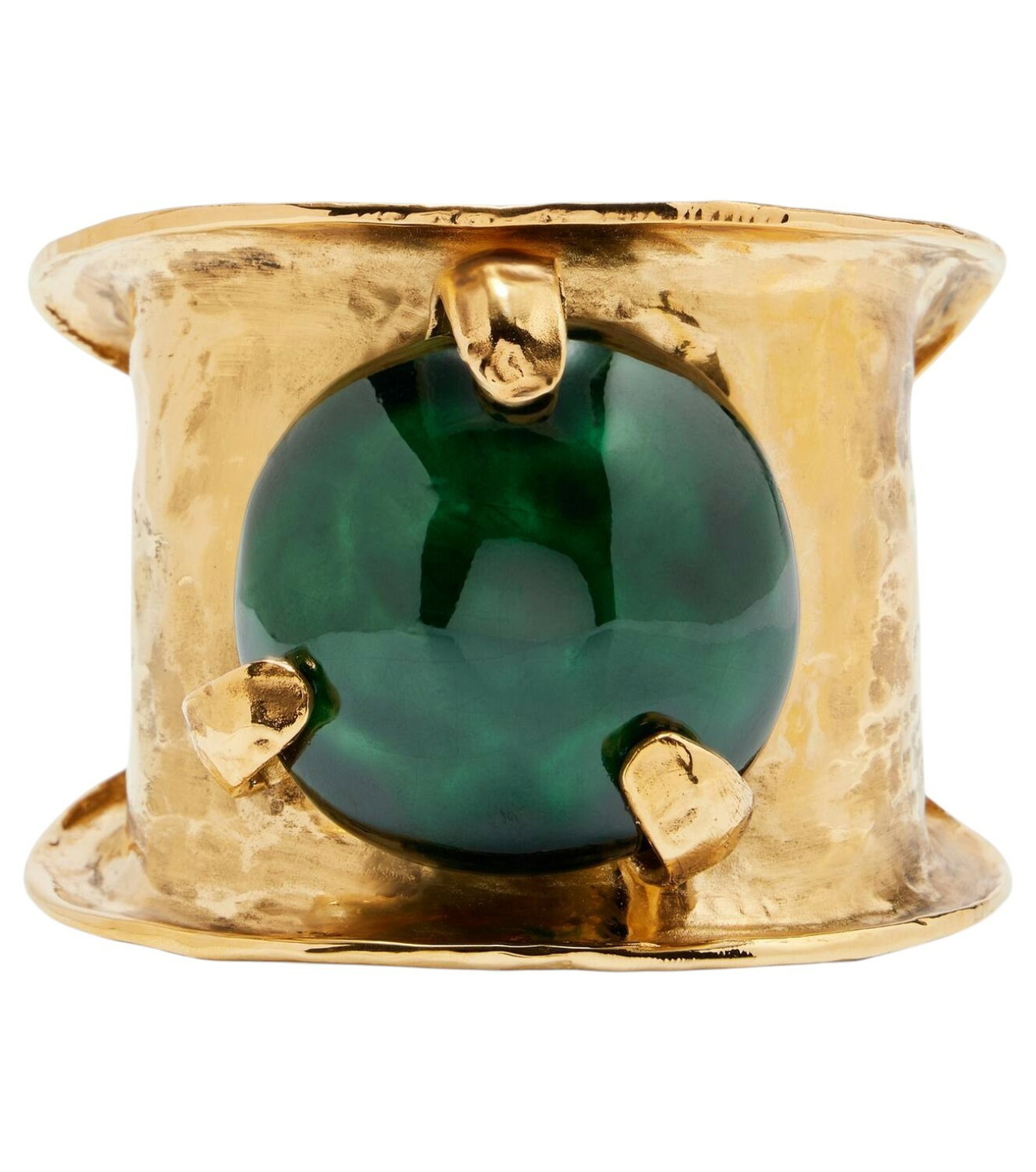 【Saint Laurent】 Embellished ring Saint Laurent Brass crystal-embellished ring Saint Laurent