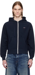Noah Navy Classic Lightweight Zip-Up Hoodie