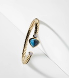 Marina B Trisolina Bypass 18kt gold bracelet with topaz and diamonds