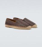 Brunello Cucinelli Leather-trimmed espadrilles