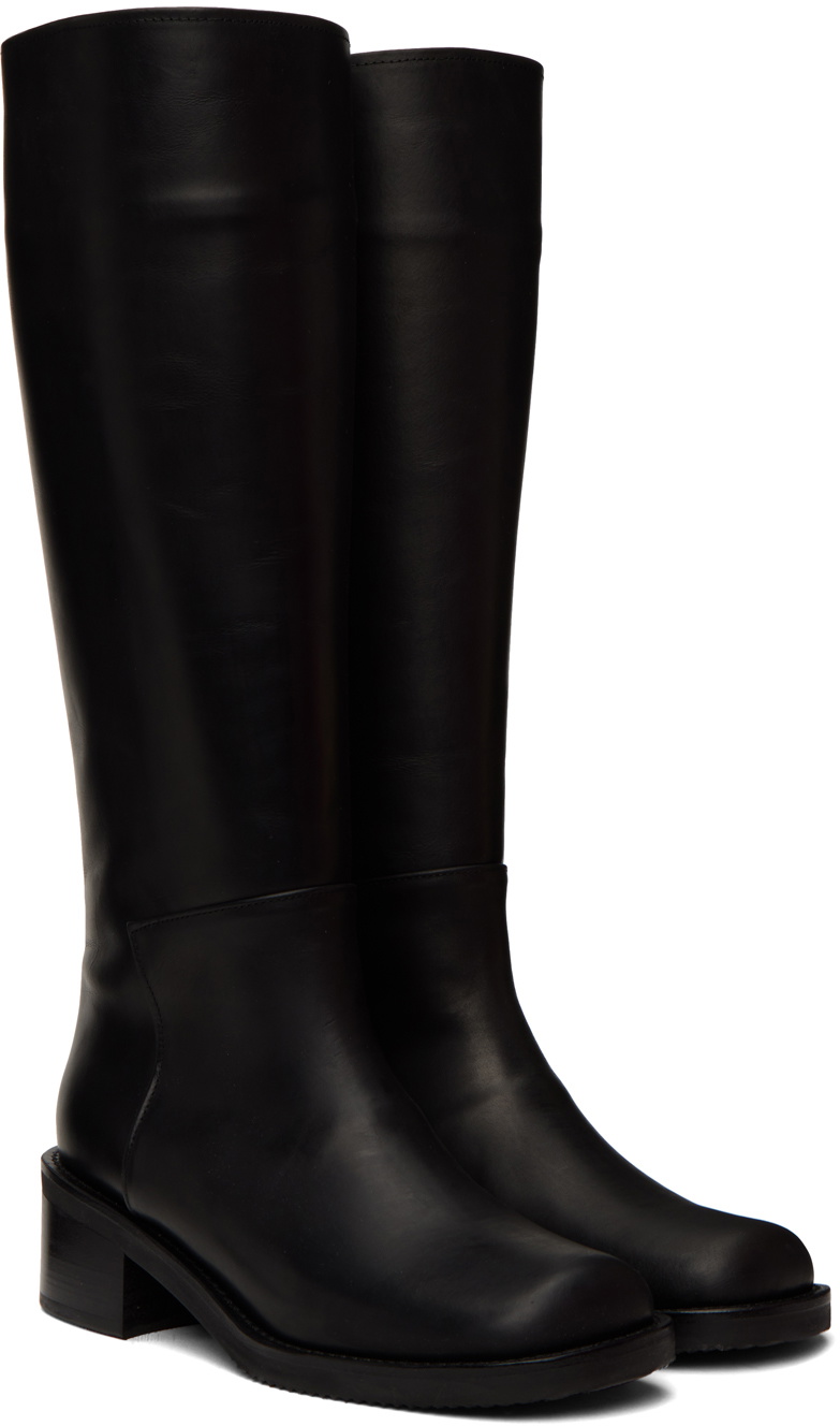 AMOMENTO Black Long Boots