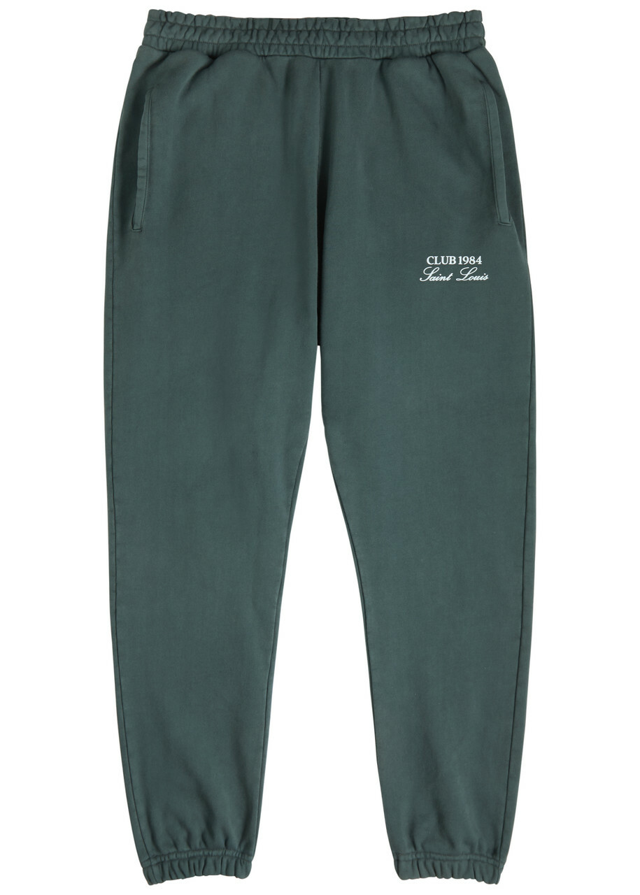 Club 1984 Essential Logo-embroidered Cotton Sweatpants Grey