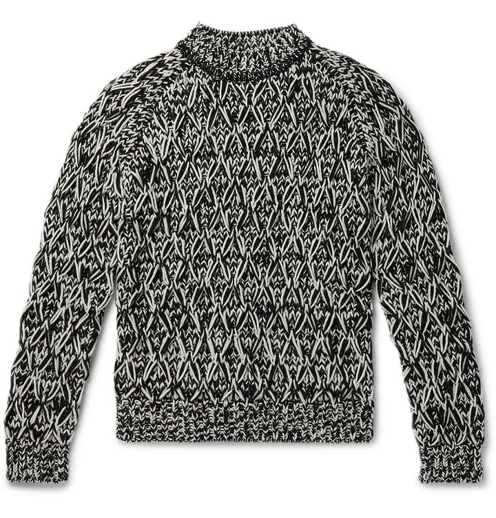 Photo: SAINT LAURENT - Textured-Wool Sweater - Black
