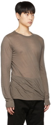 Rick Owens Taupe Basic Long Sleeve T-Shirt