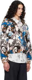 Chopova Lowena White Engine Party Fitted Hooded Fleece Jacket