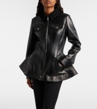 McQueen Peplum leather jacket