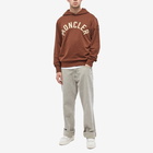 Moncler Men's Varsity Logo Popover Hoody in Brown