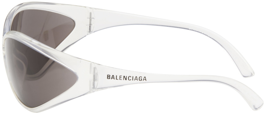 Balenciaga Gray 90s Oval Sunglasses Balenciaga