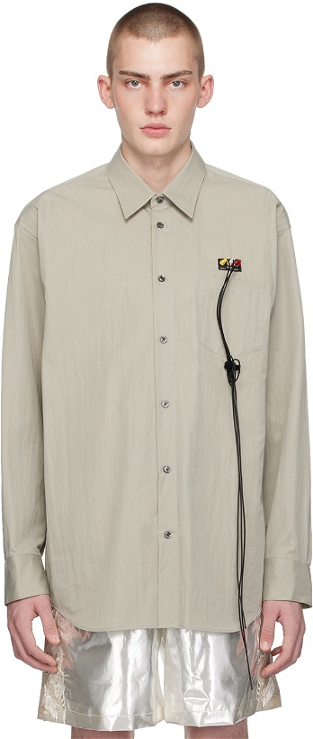 Photo: Doublet Taupe RCA Cable Shirt