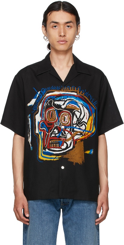 Photo: WACKO MARIA Black Jean-Michel Basquiat Edition 'Guilty Parties' Short Sleeve Shirt