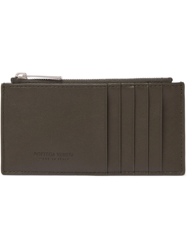 Photo: Bottega Veneta - Intrecciato Rubber and Full-Grain Leather Cardholder