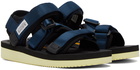 Suicoke Navy & Black Kisee-V Sandals