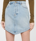 Alexandre Vauthier Asymmetric denim miniskirt