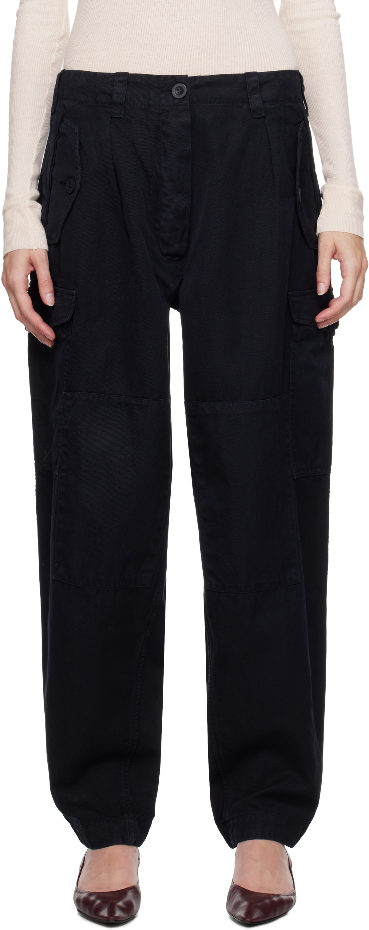 CASEY CASEY Navy Mupo Trousers