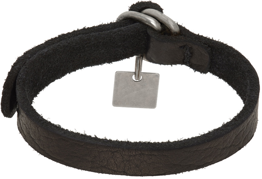 Guidi Black Bison Leather Bracelet Guidi