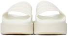 adidas Originals White Adilette Bonega Slides