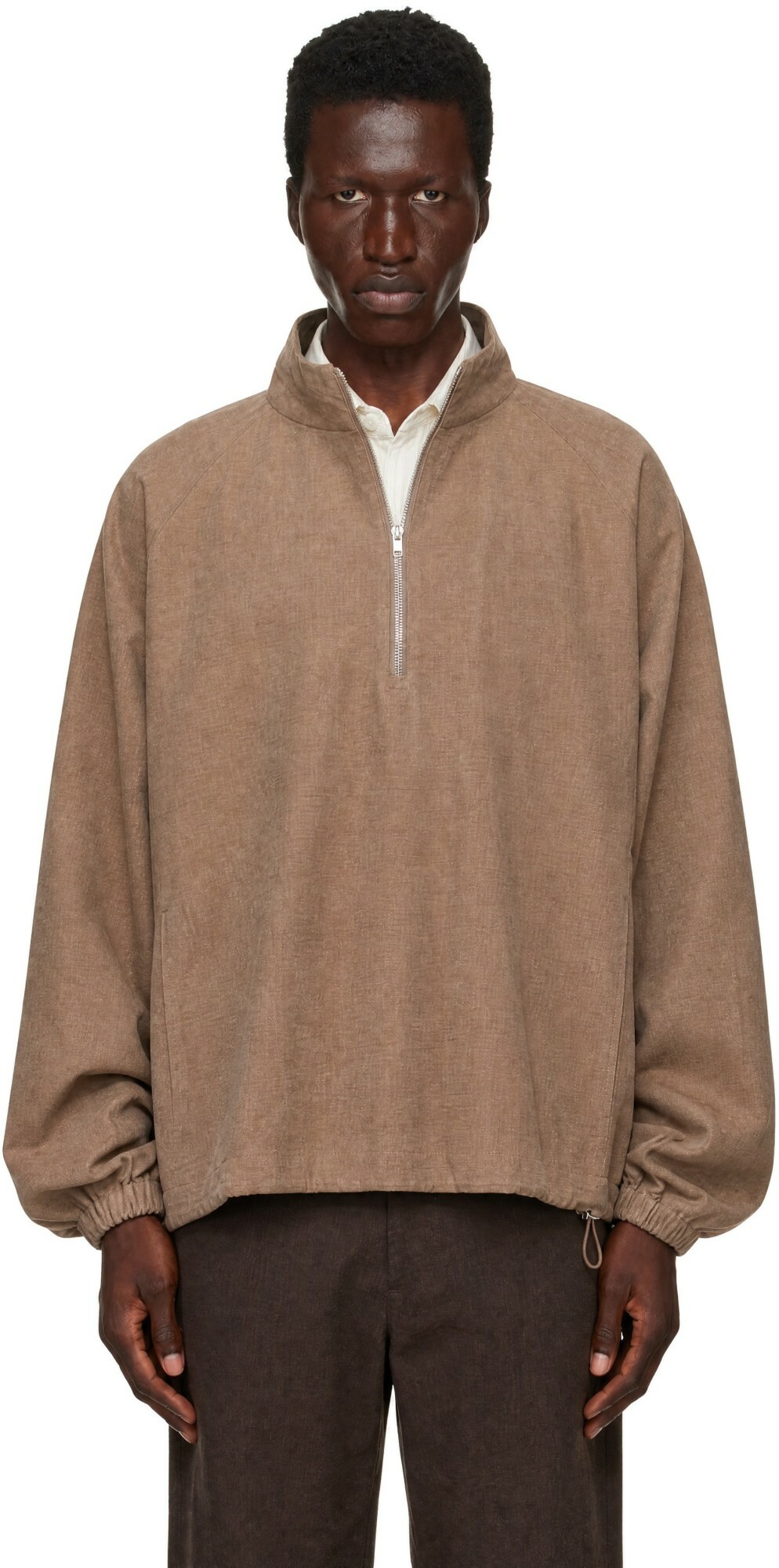 colbo Brown Half Zip Parka