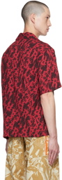 Aries Red & Black Metal Hawaiian Shirt