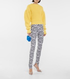 Rotate Birger Christensen Elodie zebra print high-rise leggings