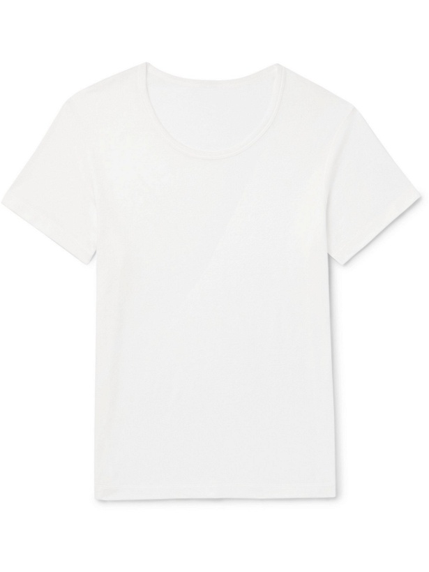 Photo: YINDIGO AM - Air-Knit Perforated Cotton T-Shirt - White - M
