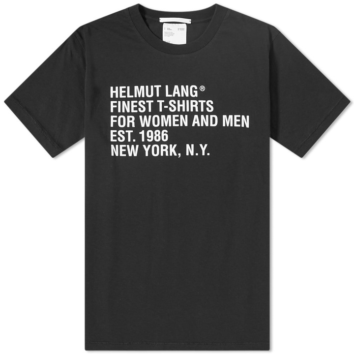 Photo: Helmut Lang Text Print Logo Tee