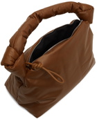 Dries Van Noten SSENSE Exclusive Brown Leather Puffer Bag