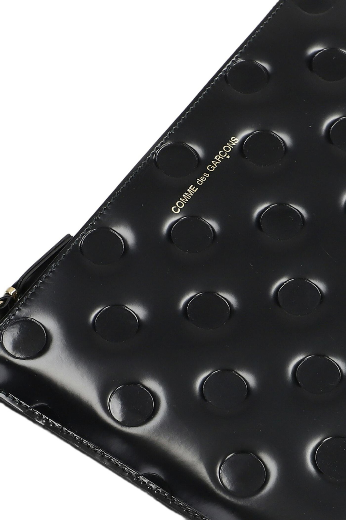 Comme des Garçons Wallet Clutch In Black Leather