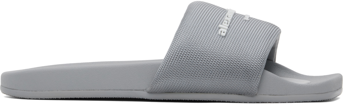 Alexander Wang Gray AW Pool Slides