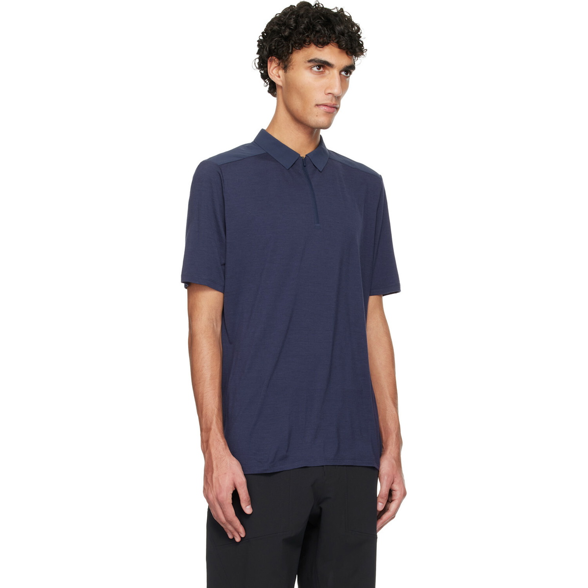 Veilance Navy Frame SS Polo