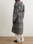 Missoni Home - Striped Cotton-Terry Jacquard Hooded Robe - Brown