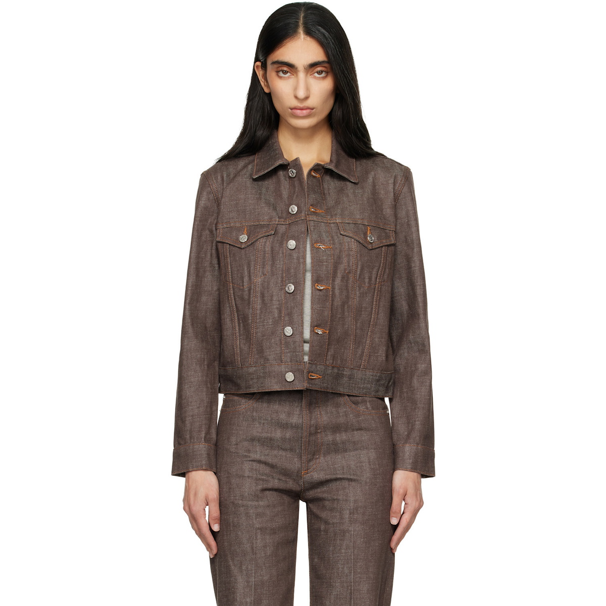 A.P.C. Brown Dion Denim Jacket