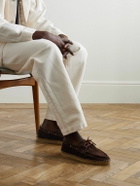 Castañer - Nemo Suede Boat Shoes - Brown