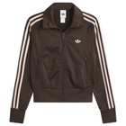 Adidas Women's Classic Firebird Track Top in Aurora Coffee/Sandy Pink