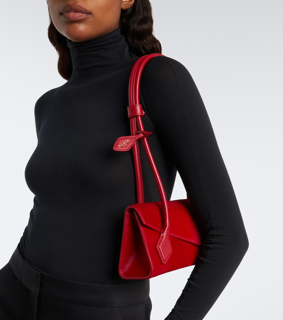 Alaïa Le Teckel Small calf hair shoulder bag