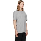 BALMAIN Gray Embroidered 'Balmain Paris' T-shirt