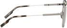 ZEGNA Silver Aviator Sunglasses