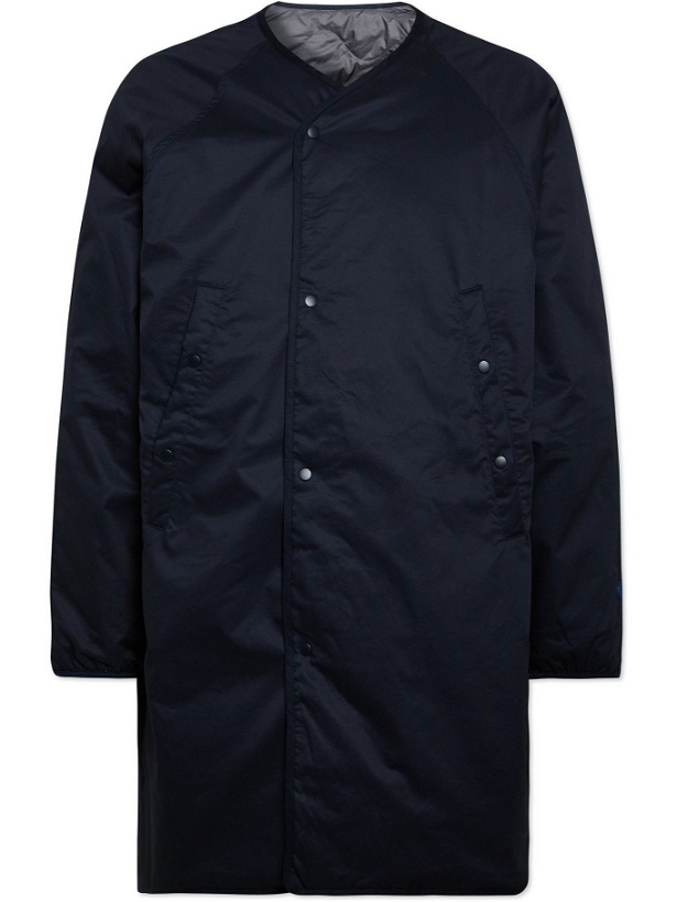 Photo: nanamica - Oversized Reversible Quilted Cotton-Poplin and Ripstop Down Jacket - Blue
